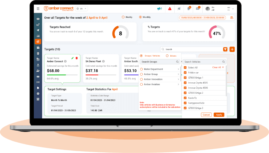 Fleet Management Portal Dashboard